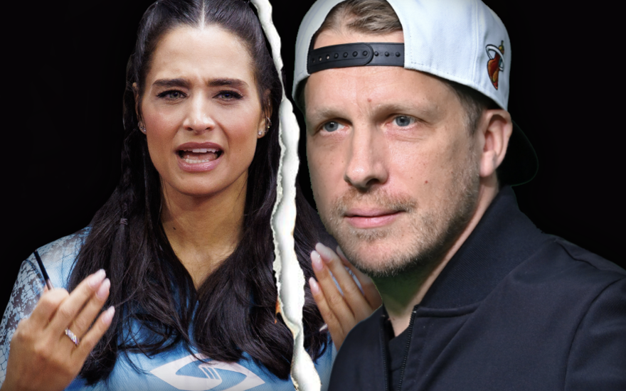 Montage: Amira Pocher wütend, Oliver Pocher ernst
