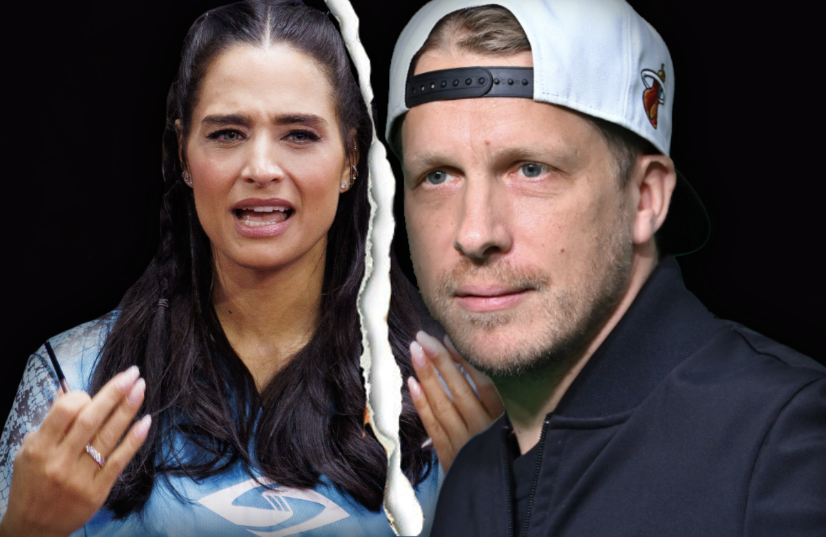 Montage: Amira Pocher wütend, Oliver Pocher ernst