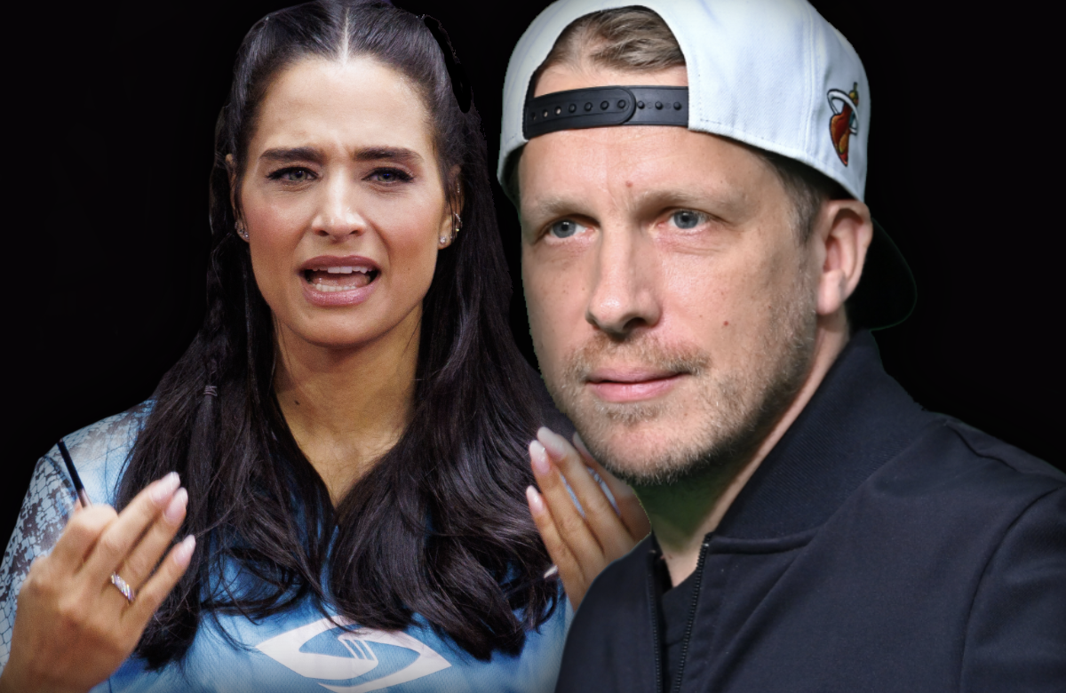 Montage: Amira Pocher wütend, Oliver Pocher ernst