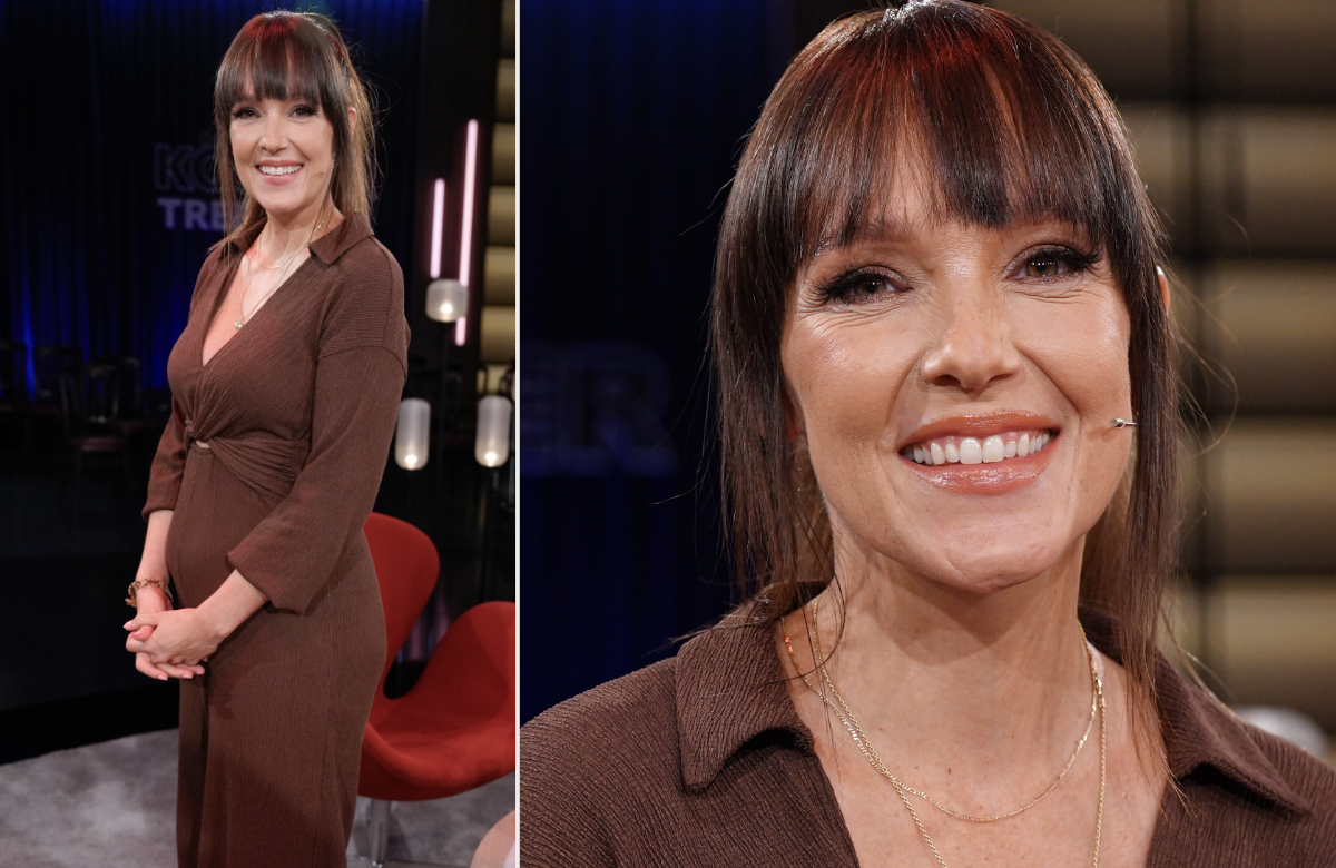 Carolin Kebekus mit Babybauch in der Talkshow "Kölner Treff"