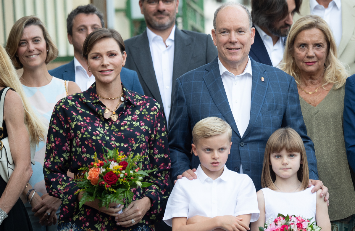 Fürstin Charlène und Fürst Albert 2023 mit ihren Zwillingen Prinz Jacques und Prinzessin Gabriella