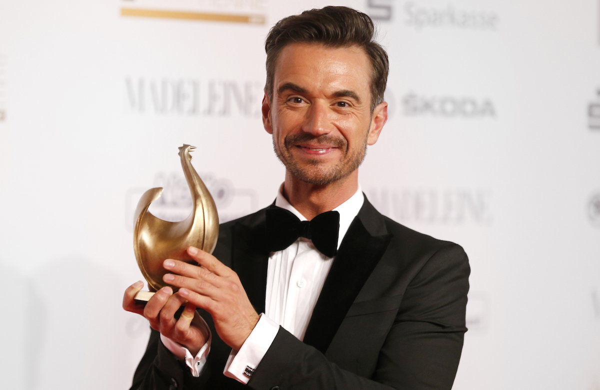 Florian Silbereisen mit Goldene Henne in der Hand