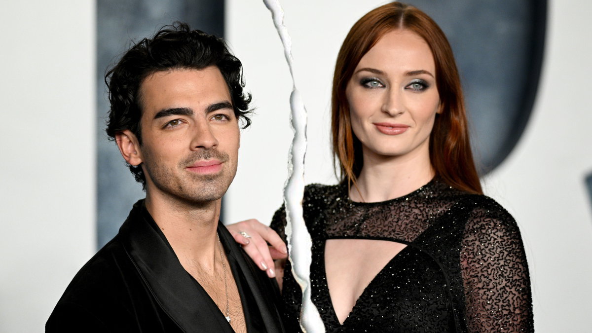 Joe Jonas und Sophie Turner mit Riss in der Mitte