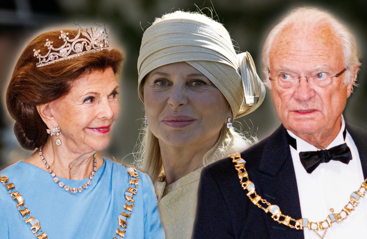 Königin Silvia, Eva O'Neill und König Carl Gustaf.