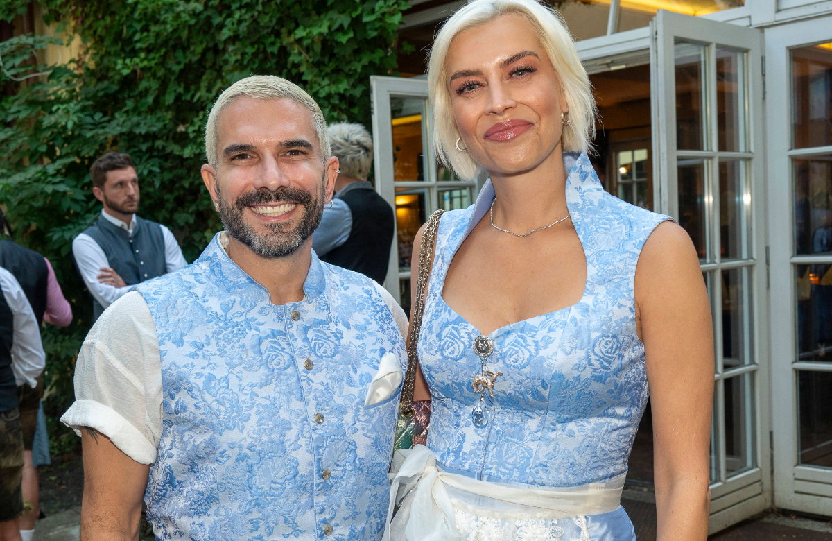 Marc Terenzi und Verena Kerth lächeln bei gemeinsamem Oktoberfest-Auftritt