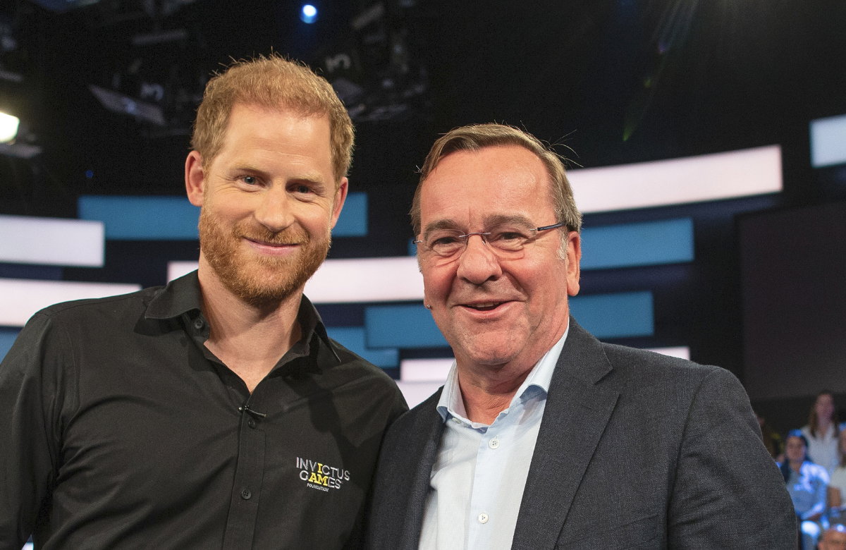 Prinz Harry und Bundesverteidigungsminister Boris Pistorius im ZDF.