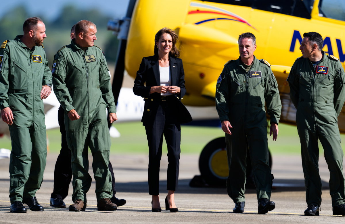 Prinzessin Kate am Militärstützpunkt der Royal Navy in Somerset, 2023.