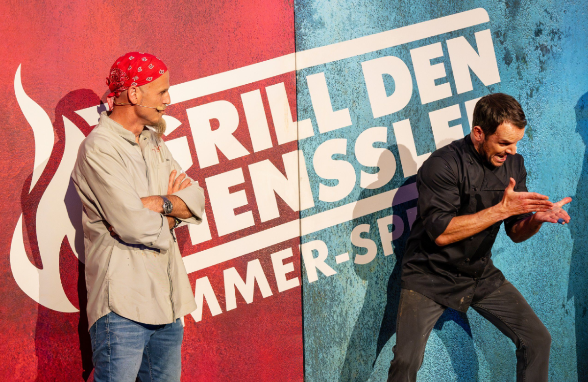Ralf Zacherl mit verschränkten Armen, Steffen Henssler wütend
