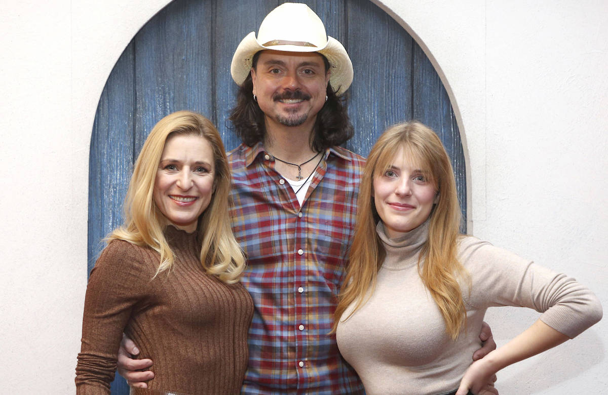 Stefanie Hertel, Johanna Mross und Lanny Lanner bei Presse-Event Musical Mamma Mia