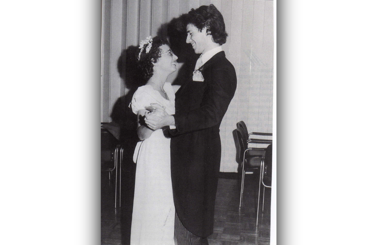 André Rieu und Ehefrau Marjorie bei ihrer Hochzeit 1975