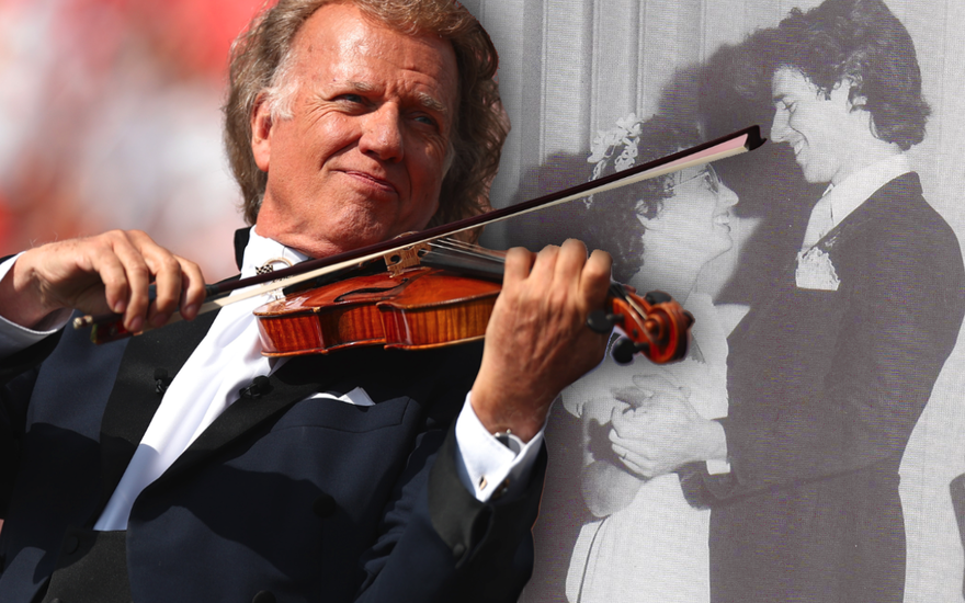André Rieu und Ehefrau Marjorie bei ihrer Hochzeit 1975