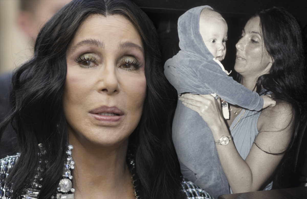 Sängerin Cher heute und mit ihrem Sohn Elijah Blue Allman als Baby