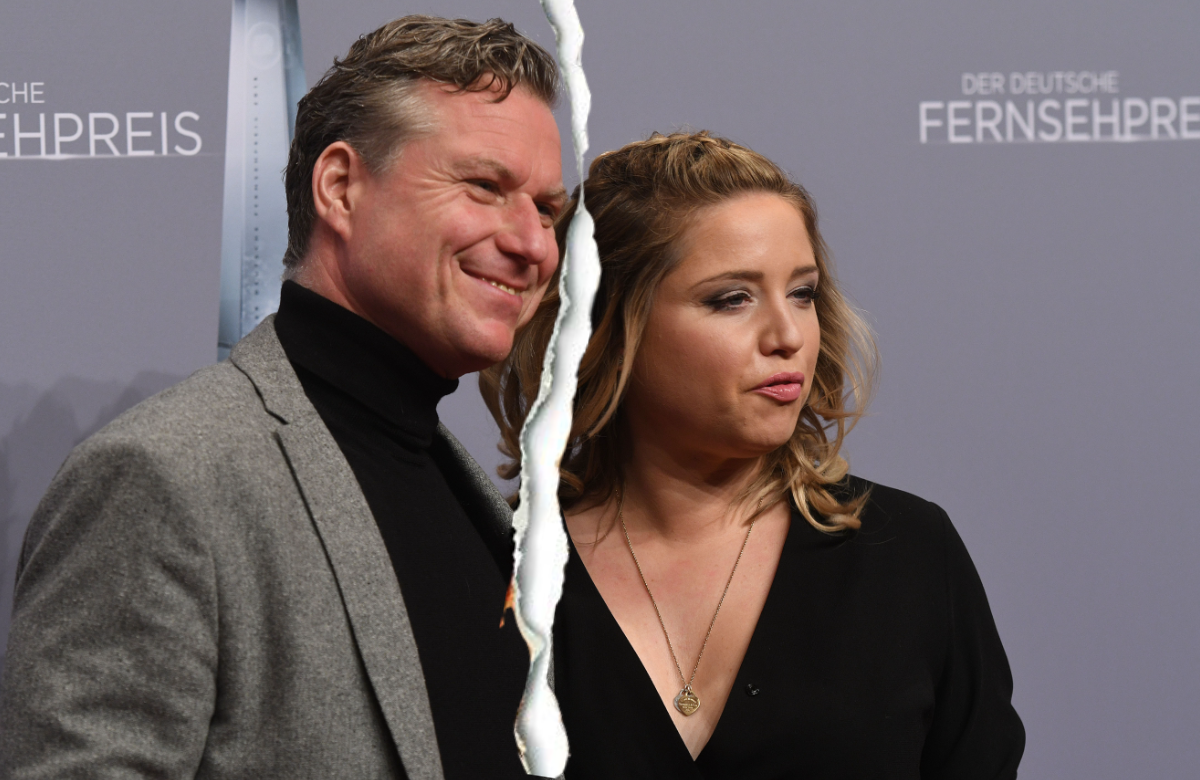 Dirk Borchard und Caroline Frier mit einem Riss, Collage
