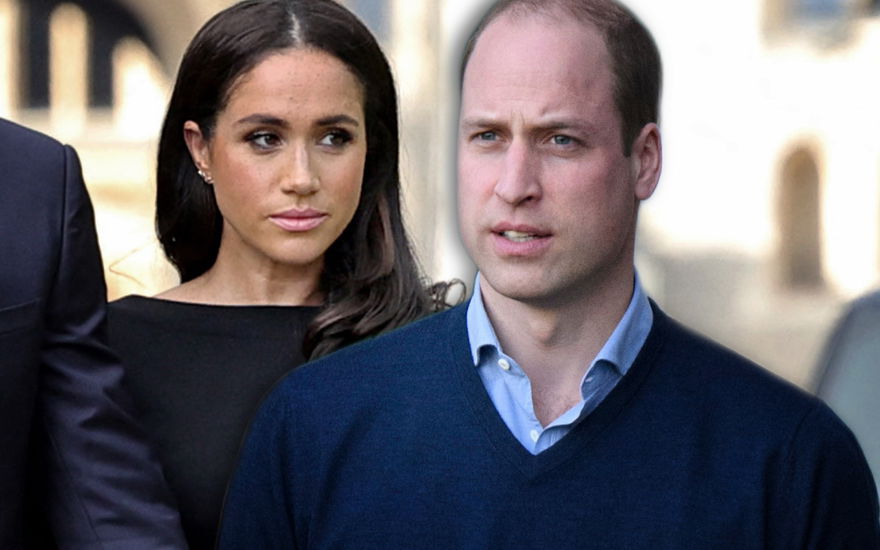 Herzogin Meghan und Prinz William sehen grimmig aus