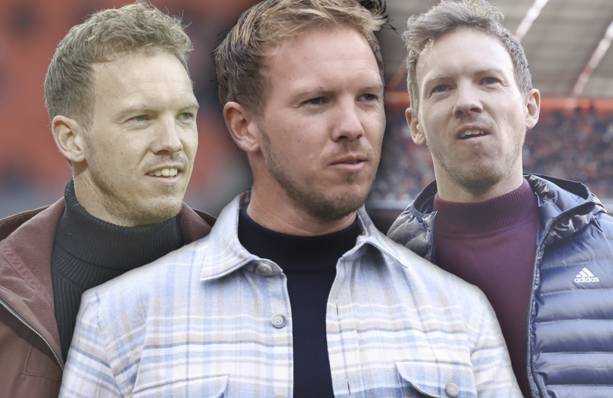 Bundestrainer Julian Nagelsmann in drei typischen Outfits