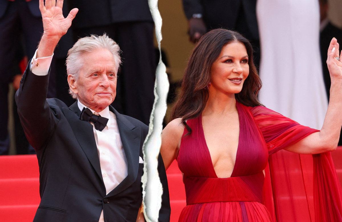 Michael Douglas und Catherine Zeta-Jones winken