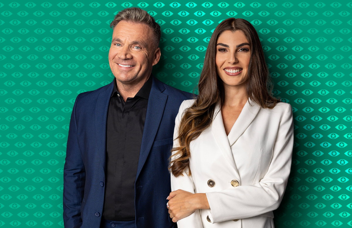 Peter Klein und Yvonne Koc posieren für "Promi Big Brother 2023"