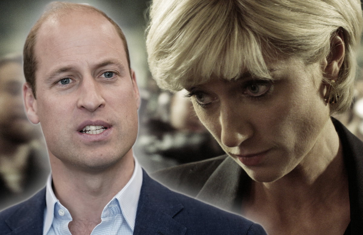 Prinz William und Elizabeth Debicki als Prinzessin Diana in "The Crown".