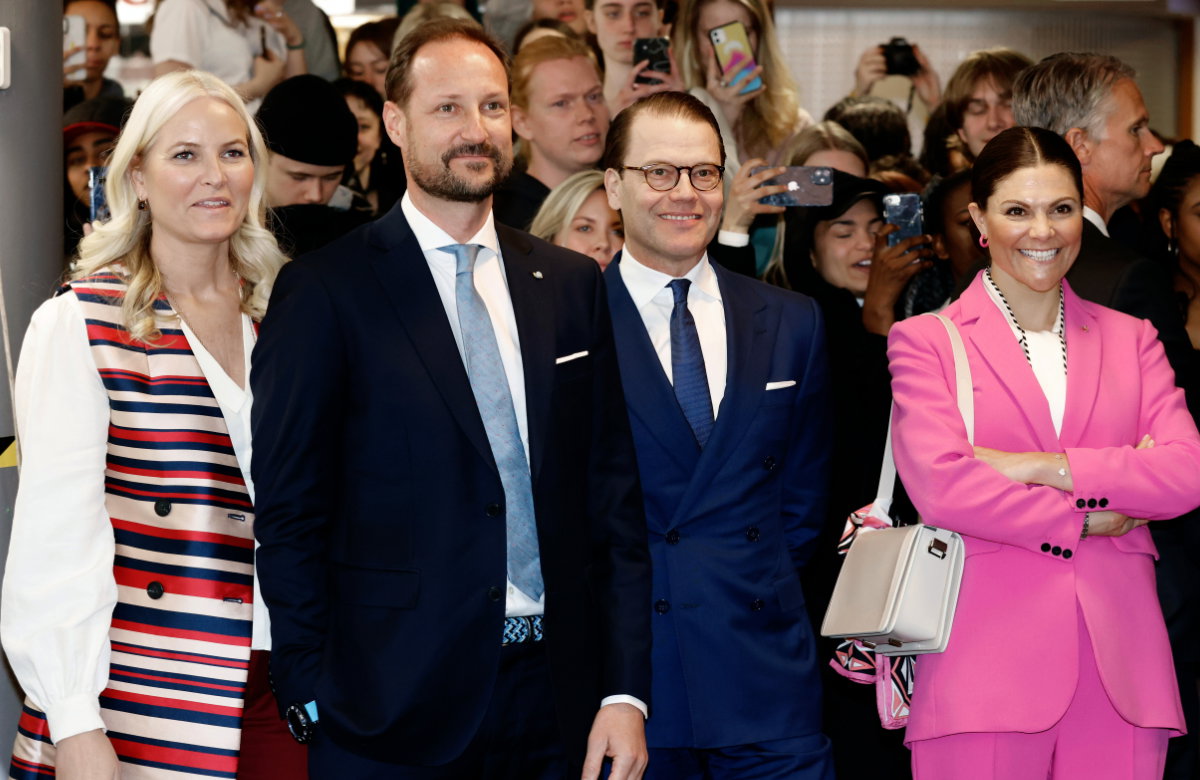 Prinzessin Mette-Marit, Prinz Haakon, Prinz Daniel und Prinzessin Victoria.