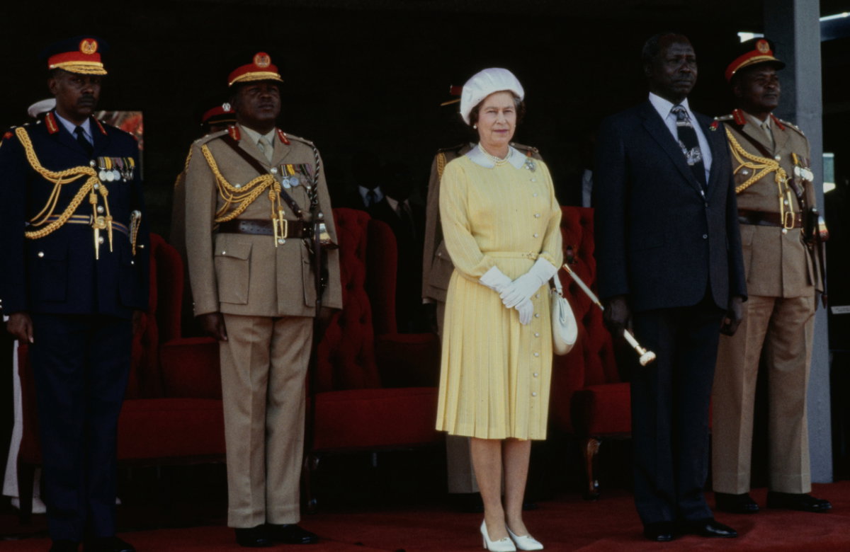 Queen Elizabeth II. 1983, zu Besuch in Kenia.
