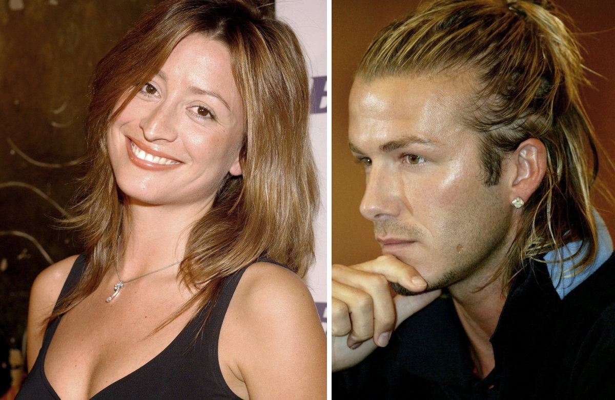Rebecca Loos und David Beckham früher