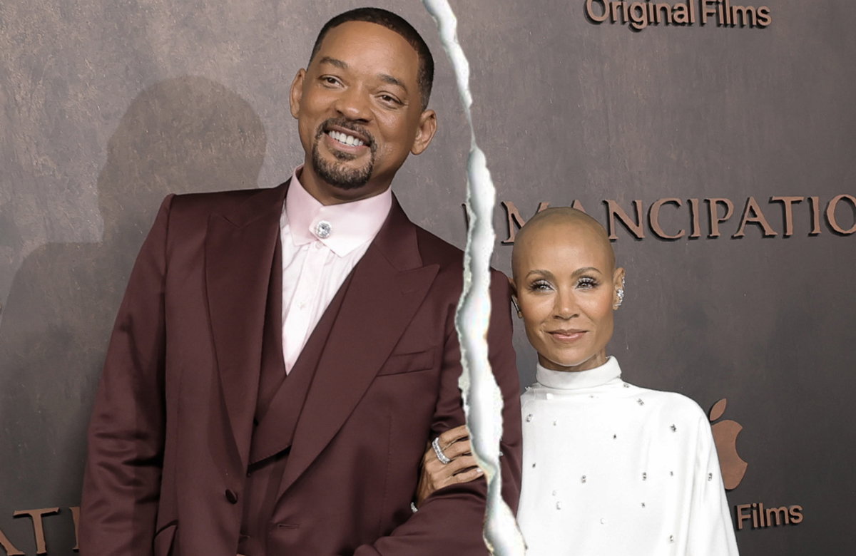 Will Smith und Jada Pinkett Smith mit Riss in der Mitte