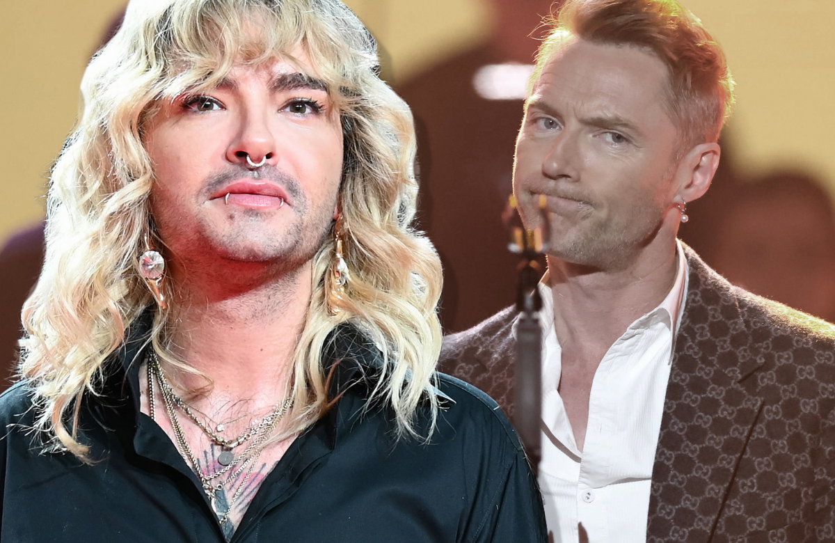 Bill Kaulitz und Ronan Keating gucken ernst