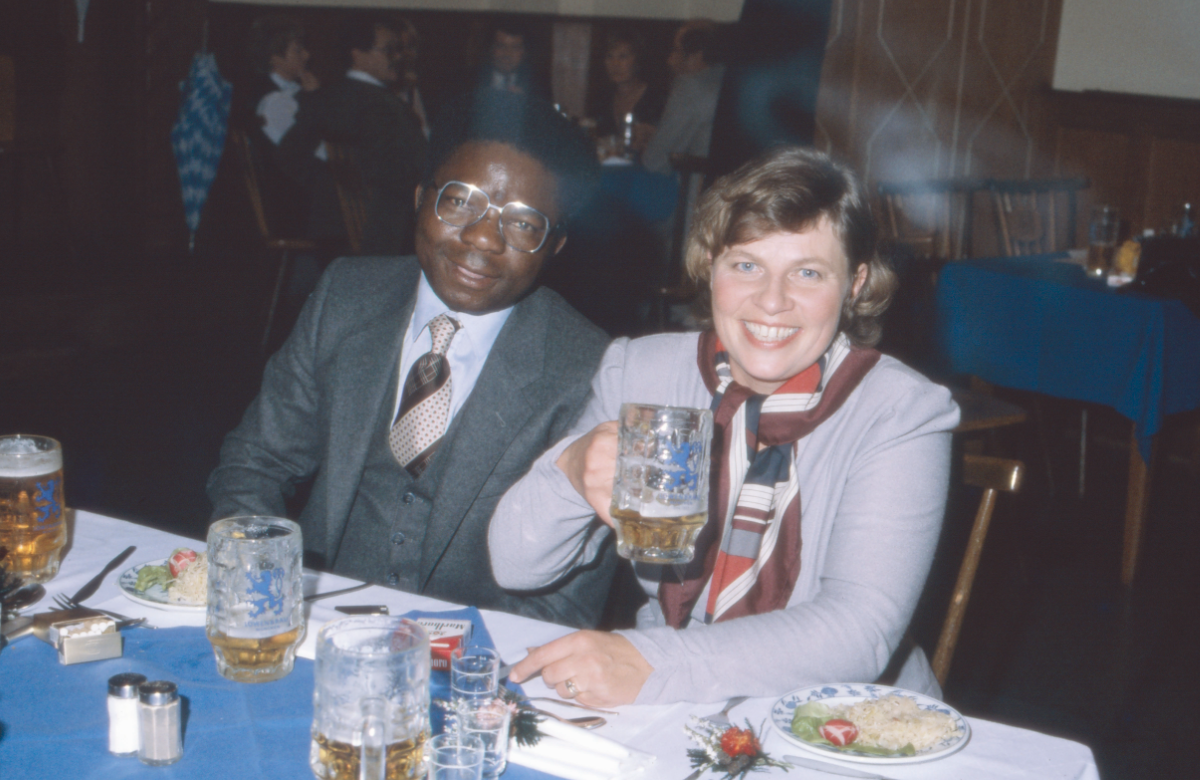 Christiane Pearce-Blumhoff mit ihrem Ehemann Charles, 1980