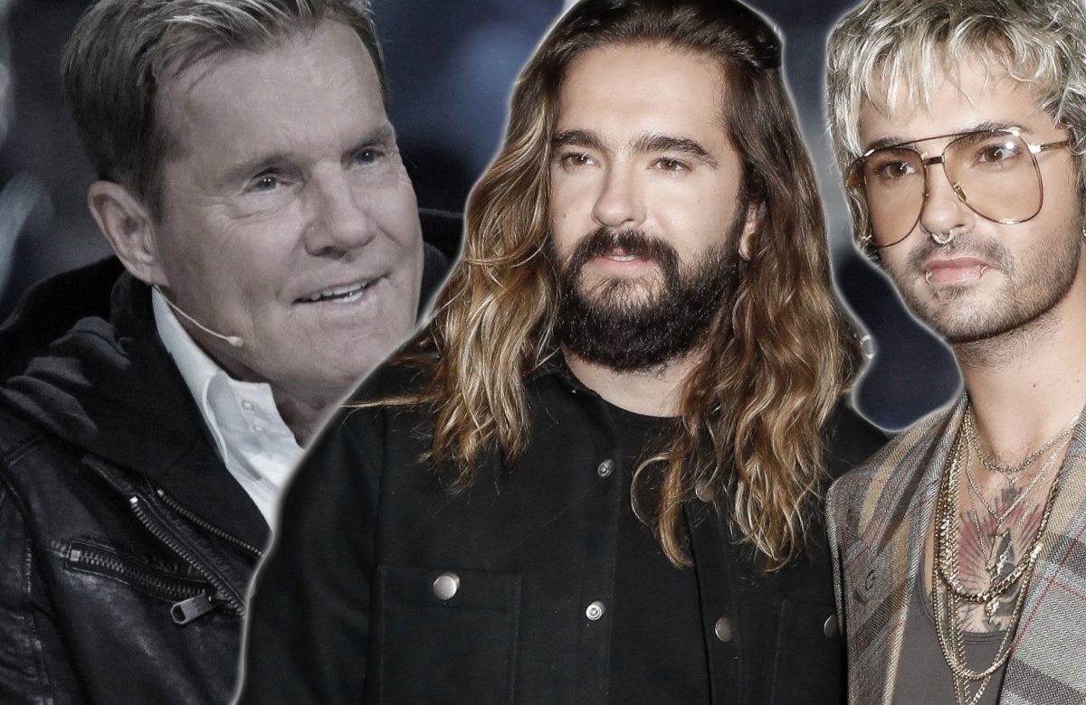 Fotomontage: Dieter Bohlen, Tom und Bill Kaulitz schauen ernst