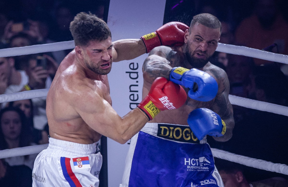 Aleks Petrovic und Diogo Sangre boxen bei "Fame Fighting"