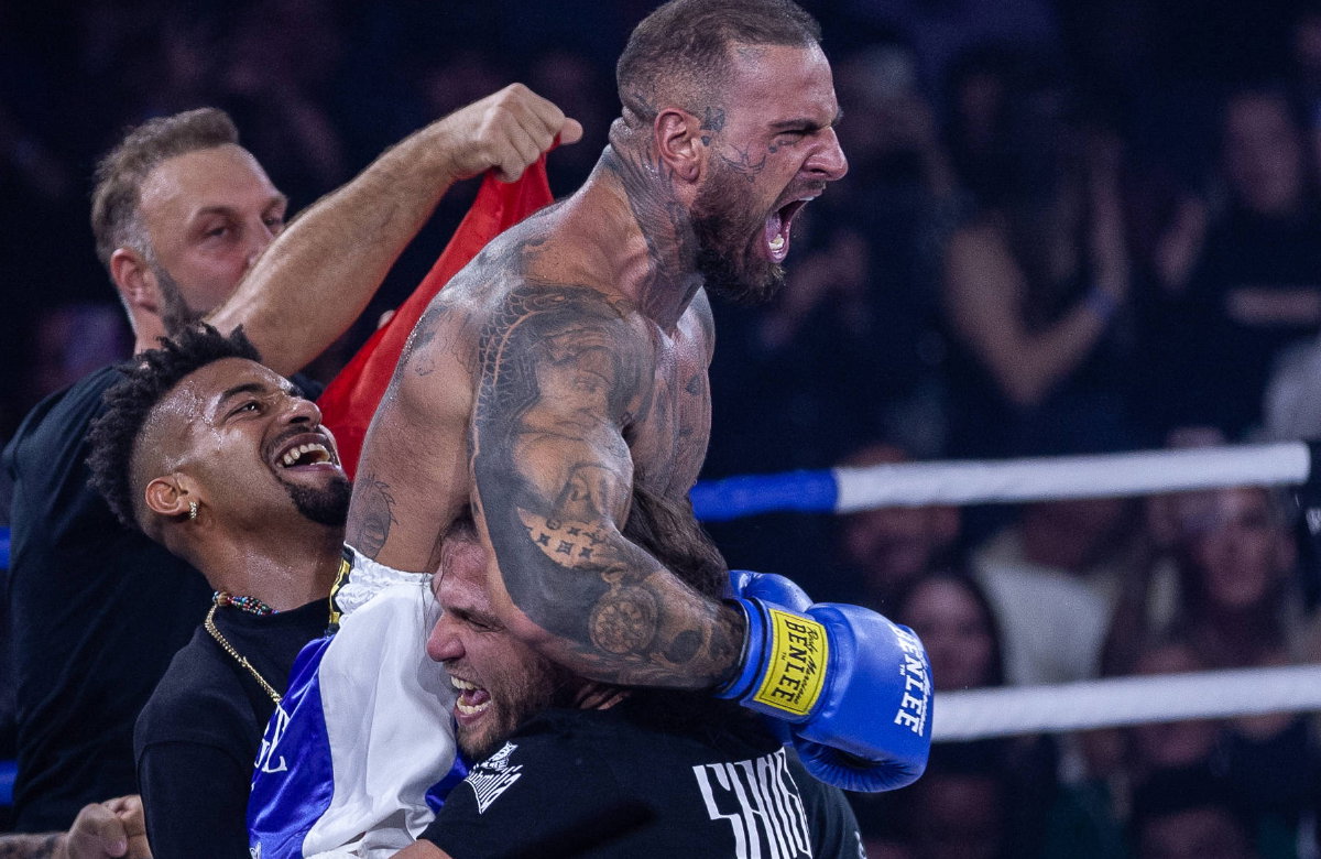 Diogo Sangre jubelt nach Sieg bei "Fame Fighting"