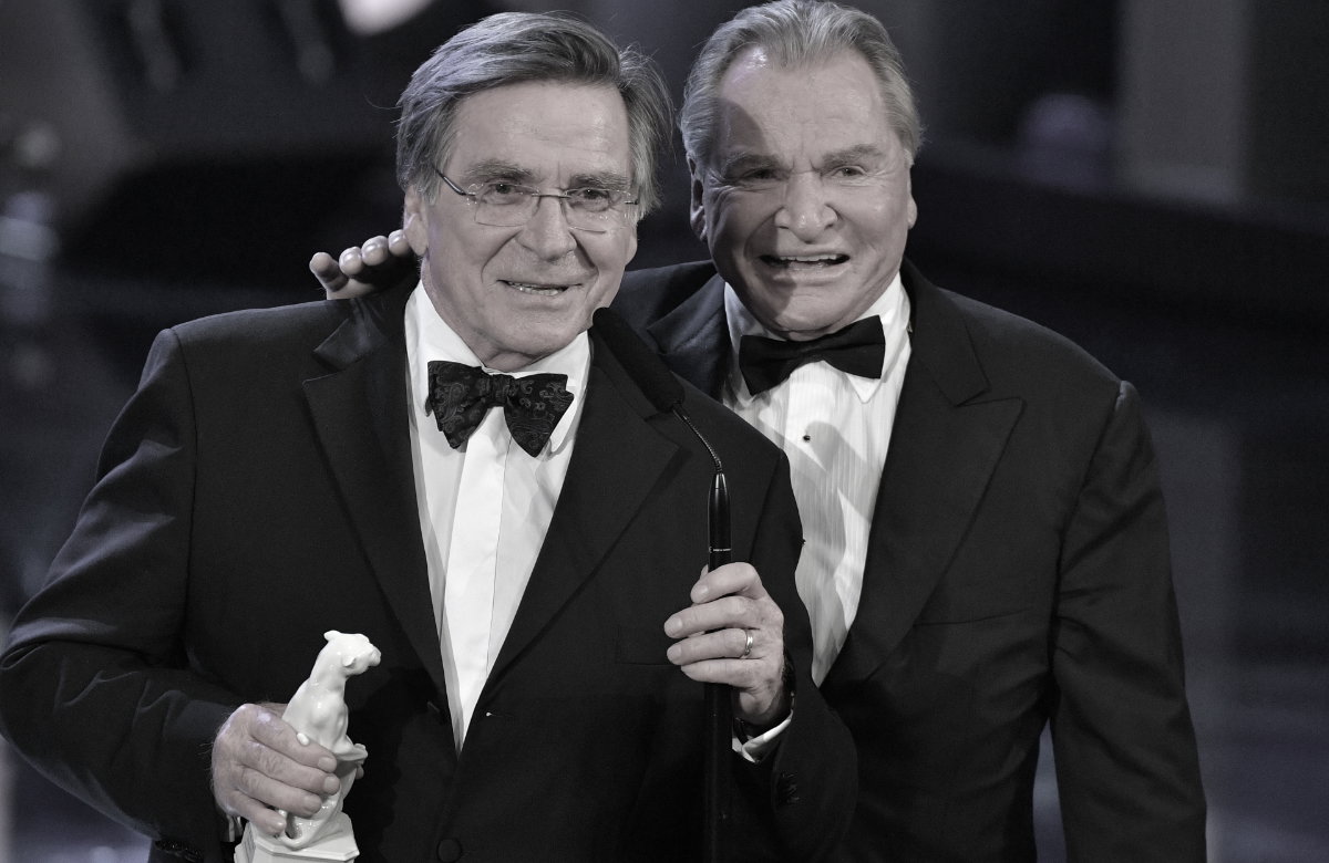 Elmar Wepper und Fritz Wepper Arm in Arm