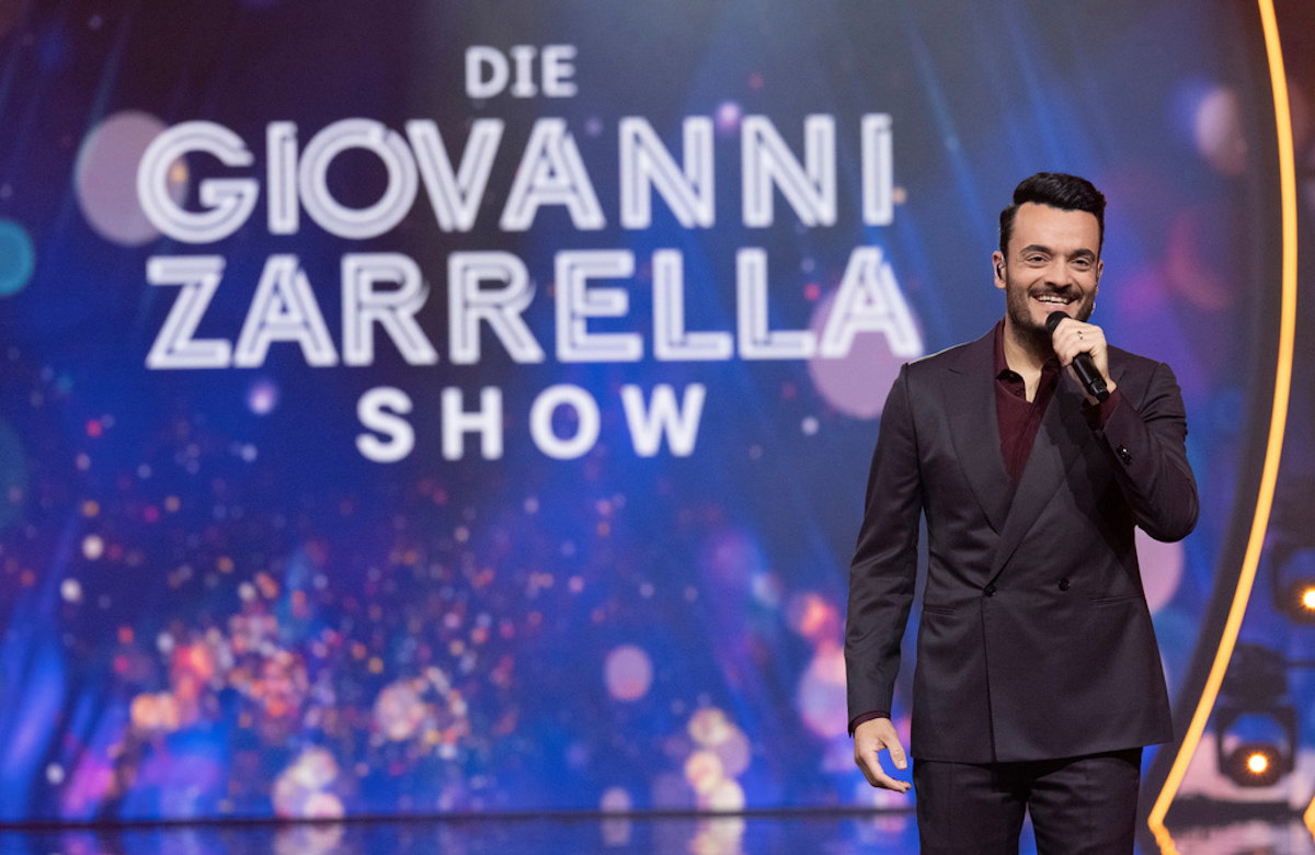Giovanni Zarrella vor Logo Giovanni Zarrella Show