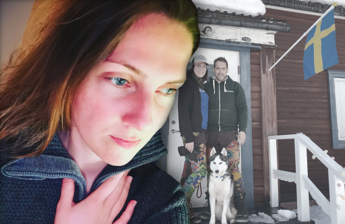 "Goodbye Deutschland" Auswanderin Julia heute - im Hintergrund mit dem "Alptraummann" in Schweden