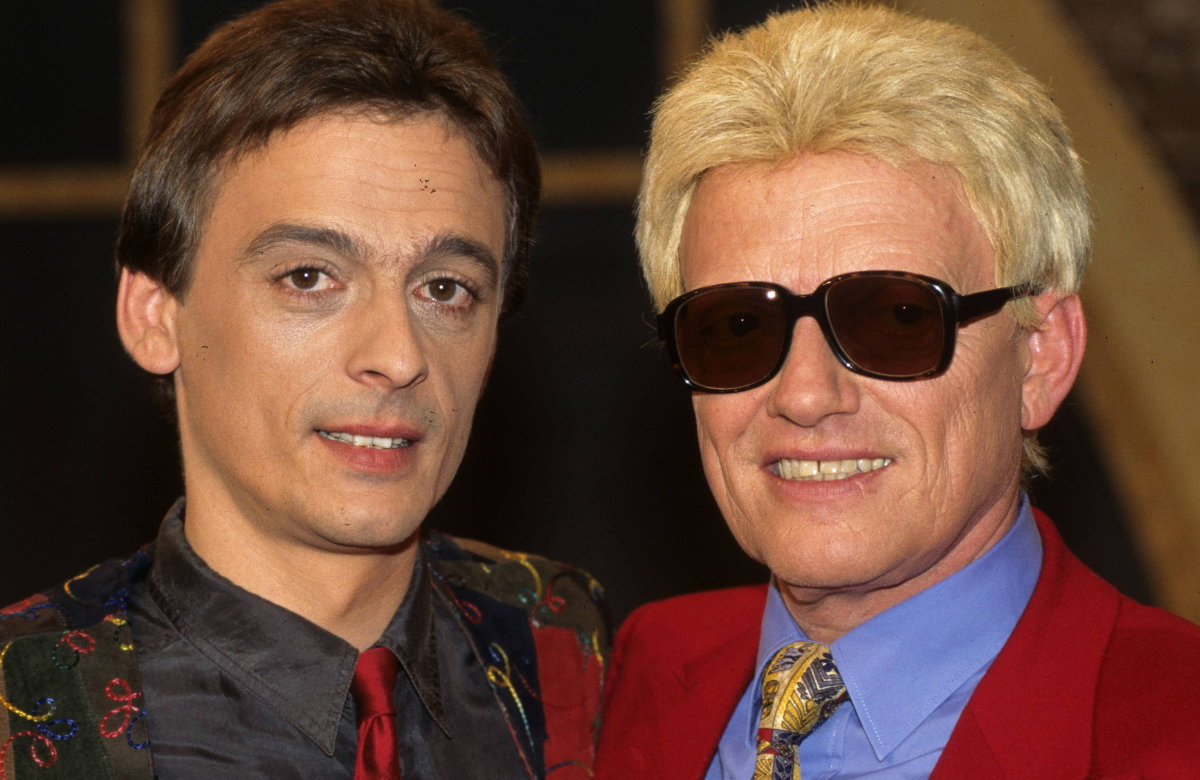 Heino mit Sonnenbrille neben seinem Sohn Uwe Kramm