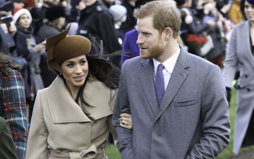 Herzogin Meghan und Prinz Harry in Sandringham 2017.