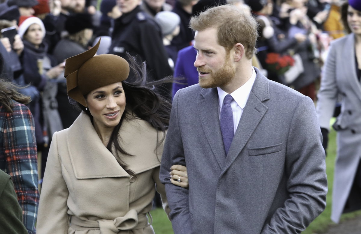 Herzogin Meghan und Prinz Harry in Sandringham 2017.