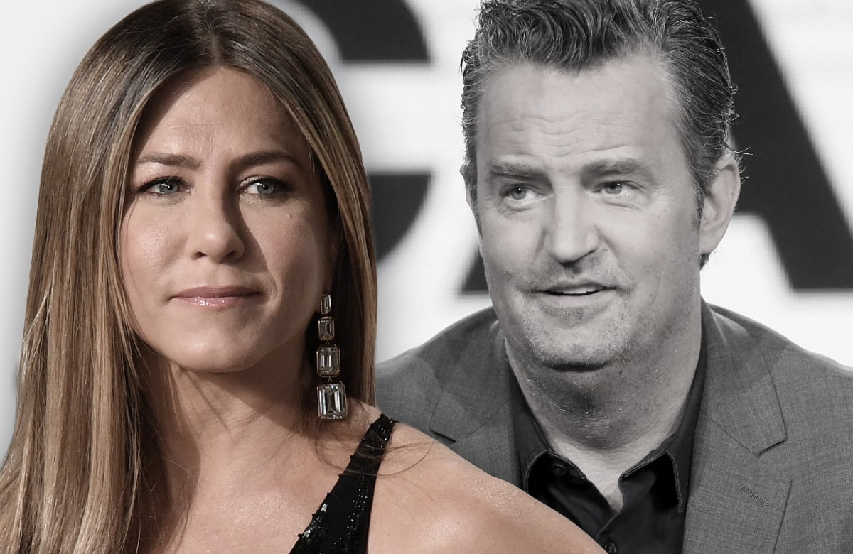 Fotomontage: Jennifer Aniston traurig und Matthew Perry