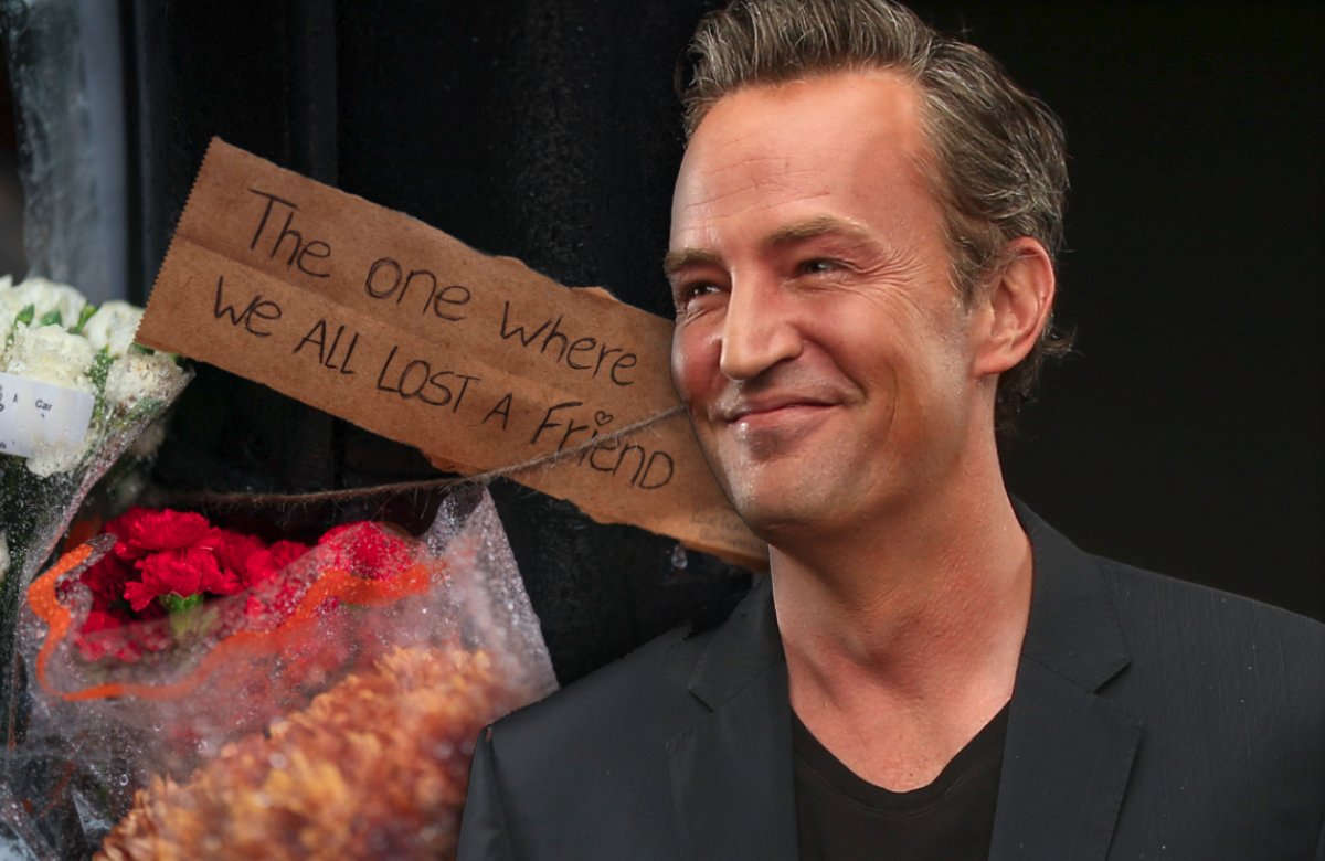 Trauer um "Friends"-Star Matthew Perry - Schild mit "The one where we all lost a friend"
