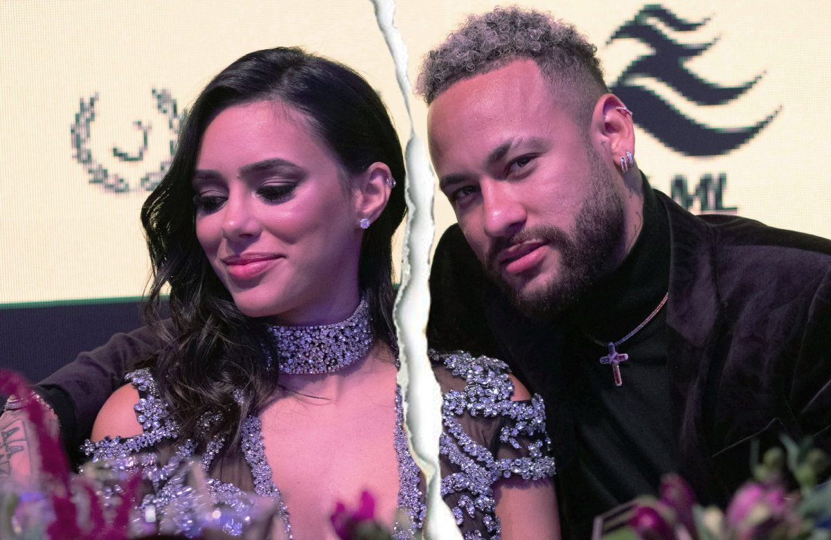 Neymar und Bruna Biancardi mit Riss in der Mitte