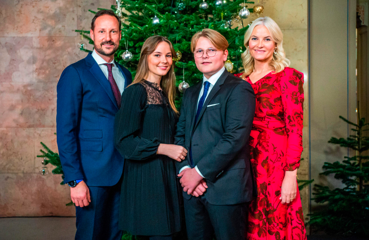 Prinzessin Ingrid Alexandra von Norwegen mit ihren Eltern Mette-Marit und Haakon und Bruder Sverre Magnus