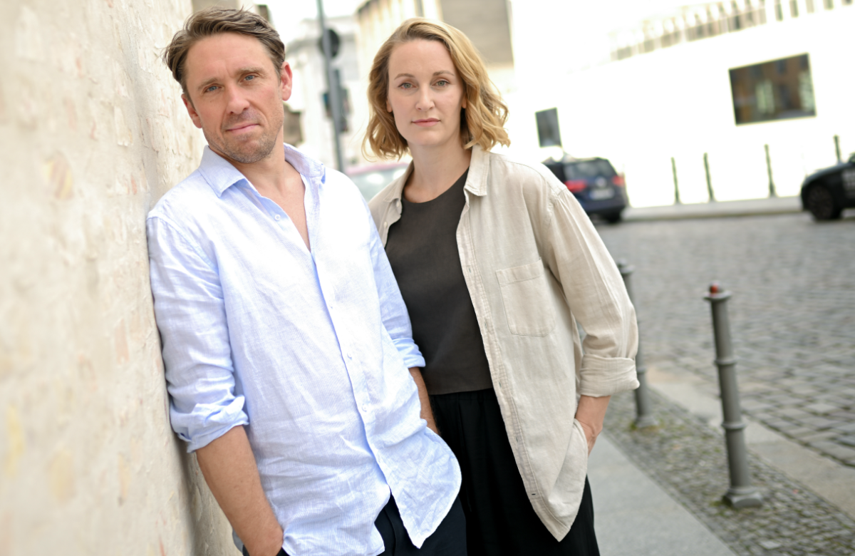 Peter Fieseler und Christina Athenstädt beim Fototermin für "Die Heiland"