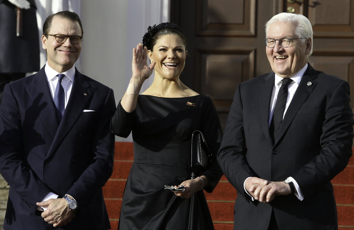Prinz Daniel, Prinzessin Victoria und Frank-Walter Steinmeier in Berlin.