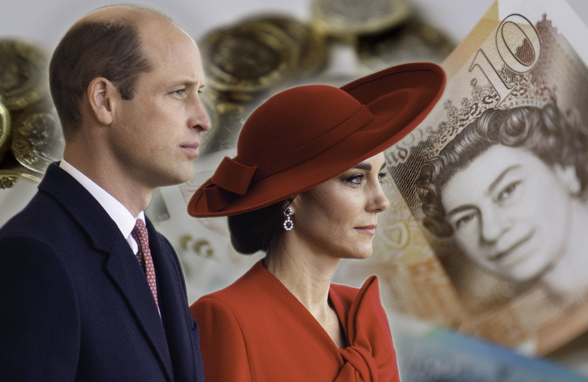 Prinz William, Prinzessin Kate und die britische Pfund.