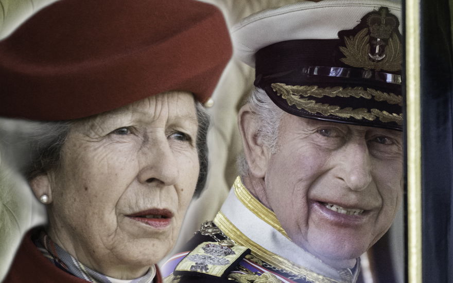 Prinzessin Anne und ihr Bruder König Charles III.