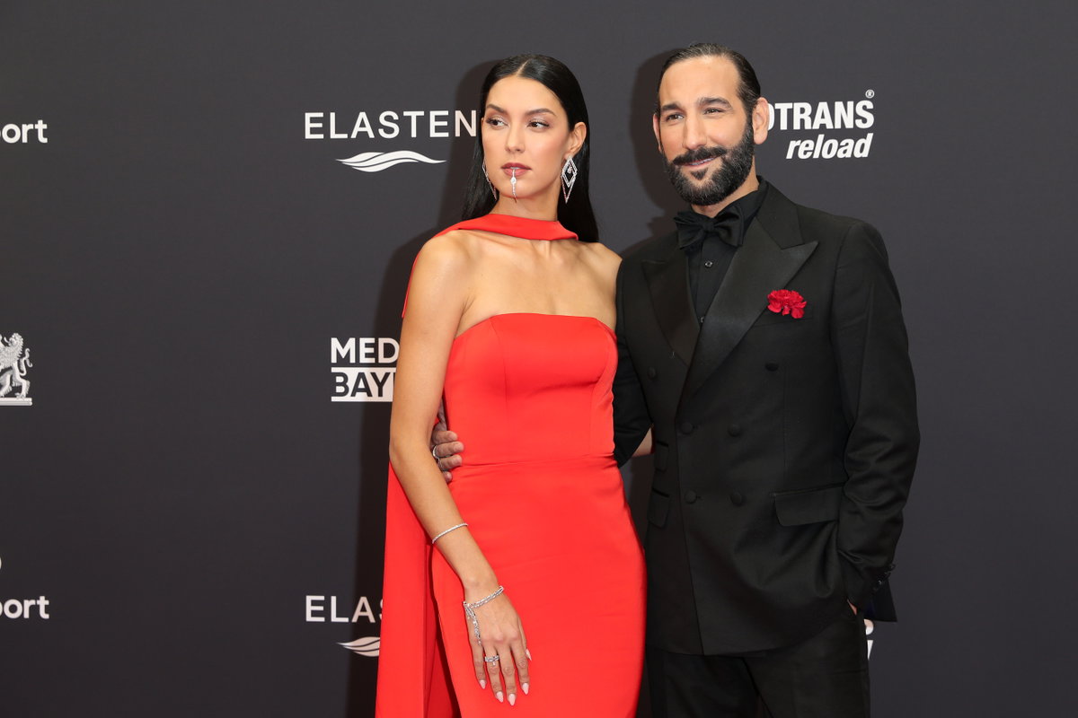 Rebecca Mir und Massimo Sinató beim Bambi 2023