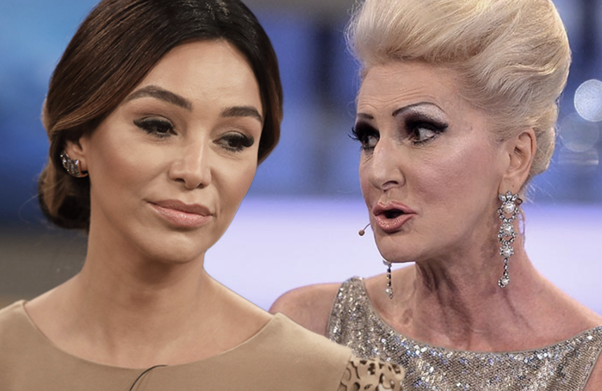 Verona Pooth traurig, Désirée Nick gestikuliert, Collage