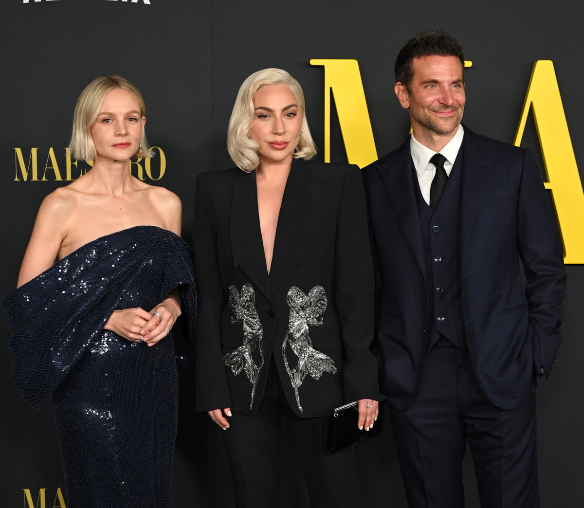 Carey Mulligan, Lady Gaga und Bradley Cooper bei der "Maestro"-Premiere