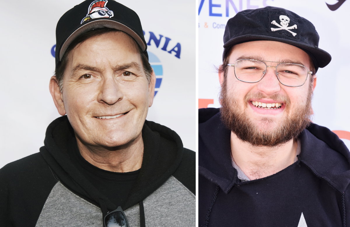 Aktuelle Aufnahmen von Charlie Sheen und Angus T. Jones