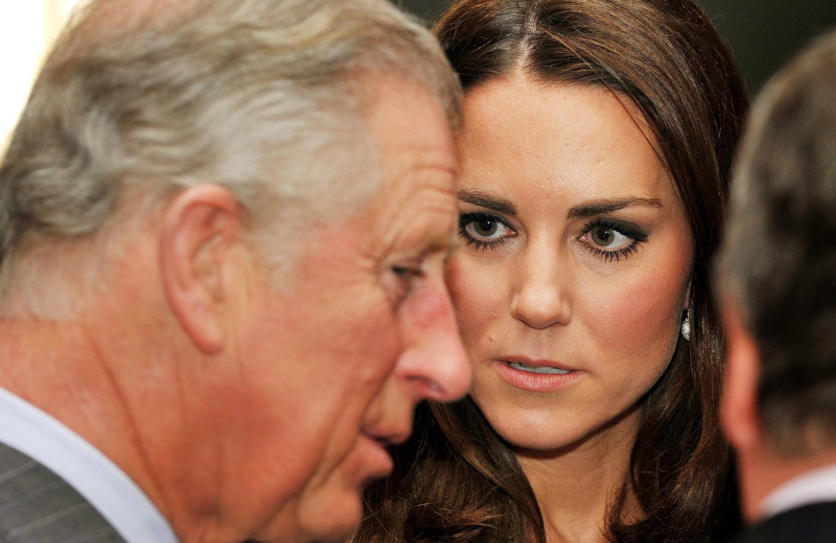 König Charles III. und seine Schwiegertochter Prinzessin Kate, 2012.